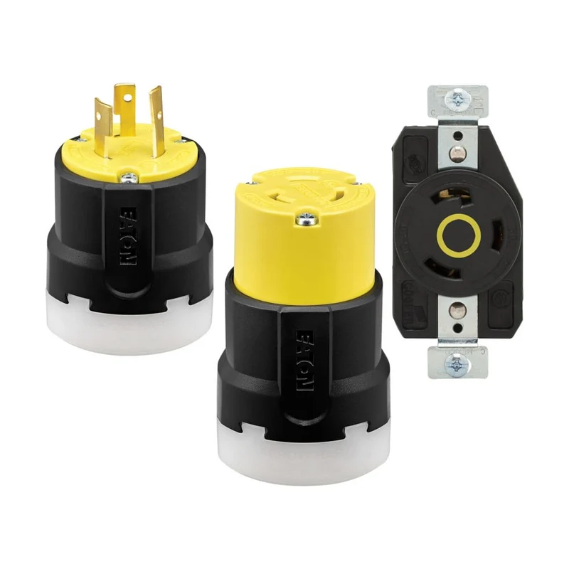 RECEPTACLE LOCKING 20A 2P 3W 125V YELLOW/BLACK