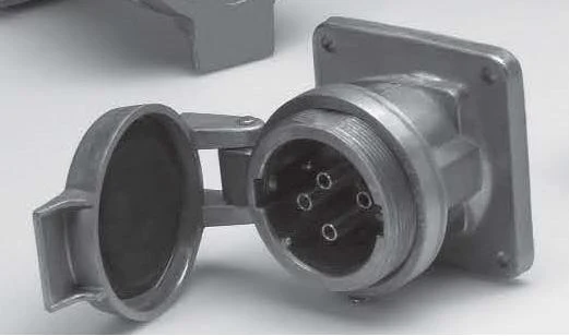RECEPTACLE STYLE 2 WITH SPRING DOOR 100A 3W 4P REVERSE