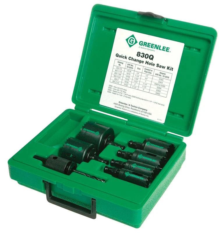 HOLE SAW BIMETAL KIT QUICK CHANGE 1/2 TO 2" CONDUIT SIZE