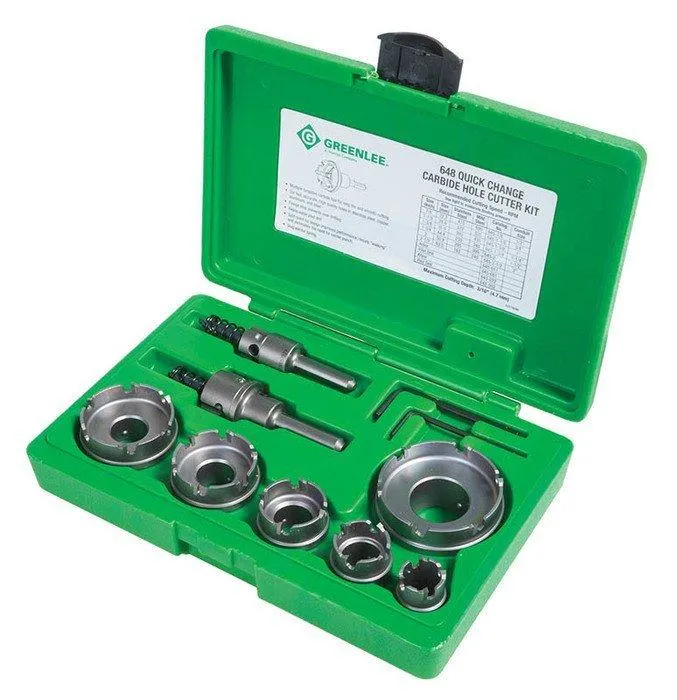 HOLE SAW CARBIDE KIT 8 PIECES 7/8 TO 2-1/2" SS