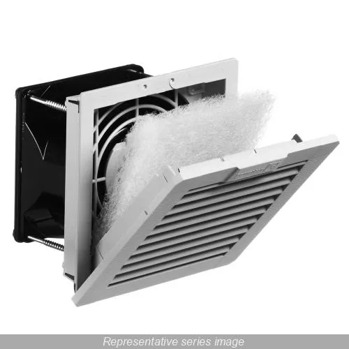 FAN FILTER IP54 38 CFM NEMA 12 24V LIGHT GREY