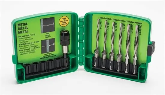 BIT LONG DRILL KIT WITH QUICK CHANGE ADAPTER 6 PIECES