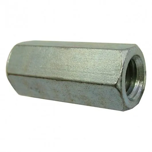COUPLING NUT HEX 1/4-20 ZINC PLATED