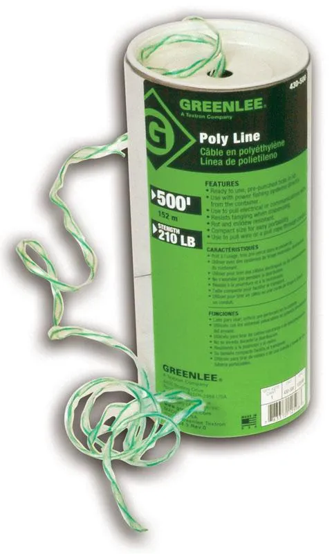 TWINE POLY LINE 210-LBS SPIRAL WRAP 500' TRACER GREEN