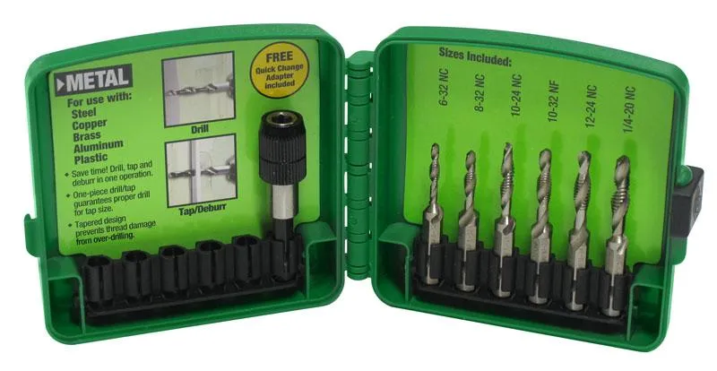 BIT DRILL/TAP KIT 3MM TO 10MM METRIC 6 PIECES