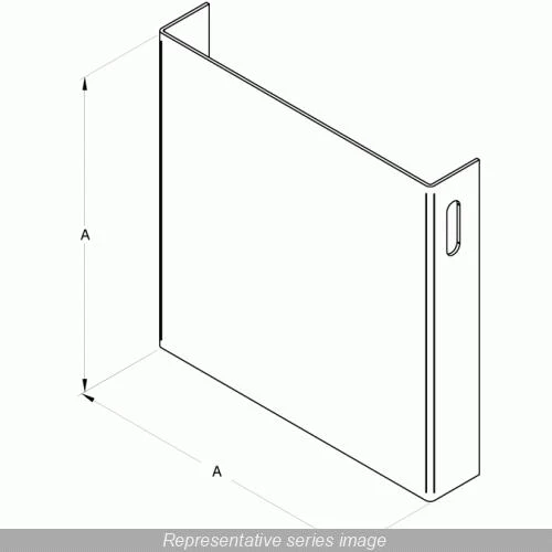 LAY-IN DUCT CLOSING PLATE NO KO 6X6" GRAY