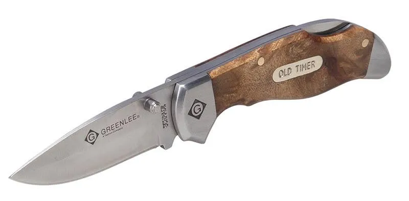 KNIFE DROP POINT POCKET 2-1/4" WOOD