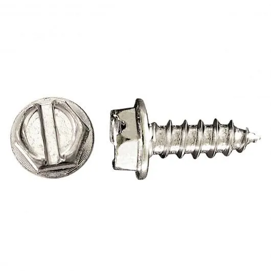 TAPPING SCREW HEXAGONAL SLOTTED HEAD 3/8X1-1/2" PLATED