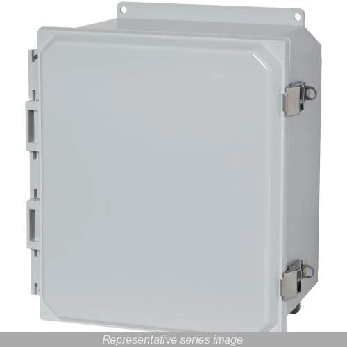 ENCLOSURE HINGED COVER POLYCARBONATE NEMA 4X 6X6X4"
