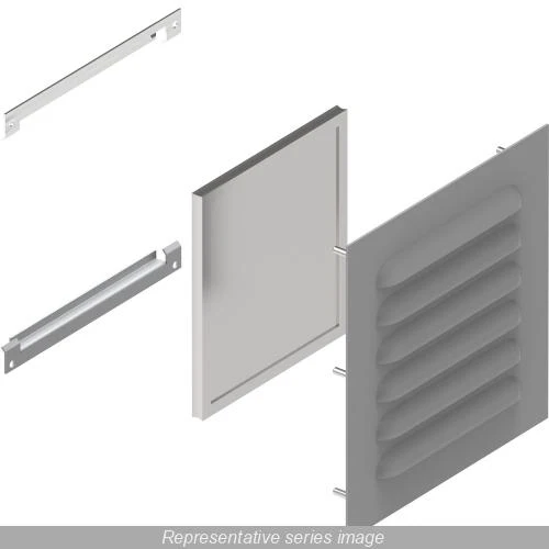 LOUVER KIT 6.40X6.30" TYPE 3R STEEL GRAY