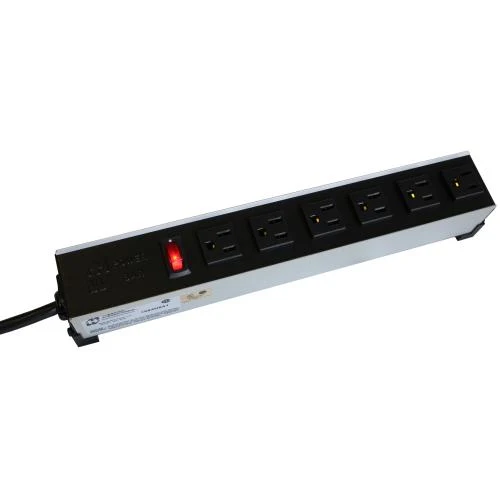 POWER BAR 6 OUTLETS + SWITCH & 6' CORD