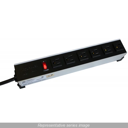 POWER BAR 6 OUTLETS + SWITCH & 15' CORD