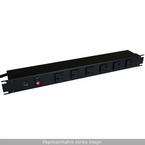POWER BAR 8 OUTLETS 19" + ILLUMINATED LIGHT & 15' CORD