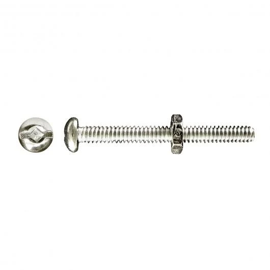 STOVE BOLT ROUND HEAD SUARE DRIVE WITH NUT 1/4X1"