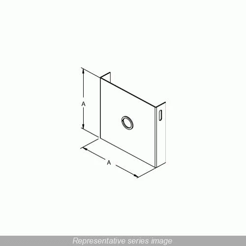 LAY-IN DUCT CLOSING PLATE KO 10X10 GRAY