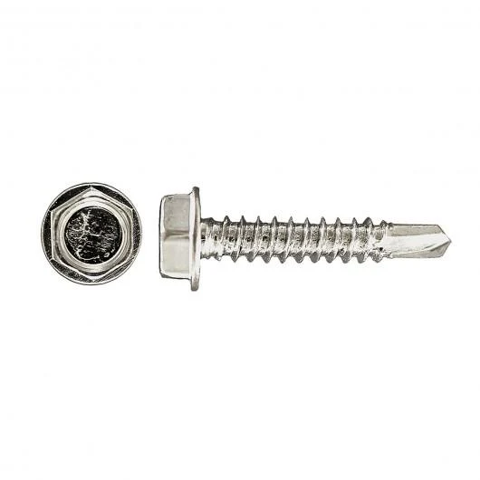 SELF DRILLING SCREW HEX HEAD #8X1" ZINC PLATED