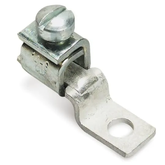 LUG MECHANICAL OFFSET 1C #2 TO #8 COPPER 1/4" HOLE
