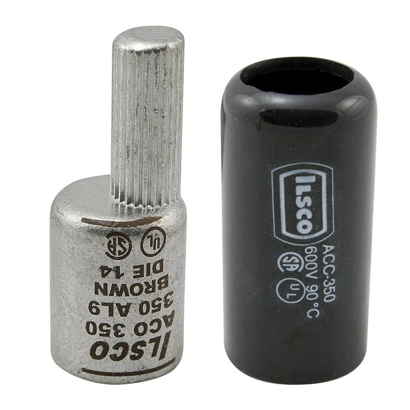 ADAPTER COMPRESSION #3/0 CU/AL TO 1/0 ALUMINUM WHITE