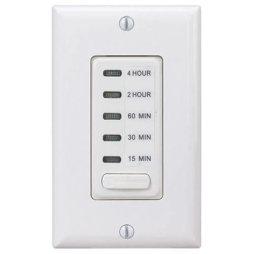 TIMER DECORATOR ELECTRONIC 15/30/60MIN 2/4H SP 120V WHITE