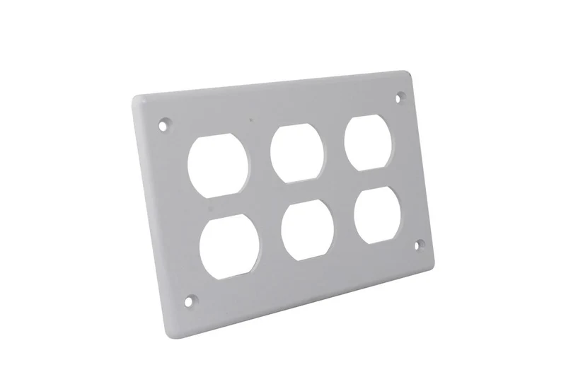 COVER PLATE PVC RIGID 3G DUPLEX RECEPTACLE