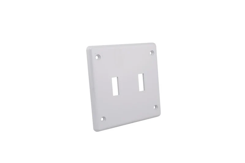 COVER PLATE PVC RIGID 2G FOR 2 SWITCHES