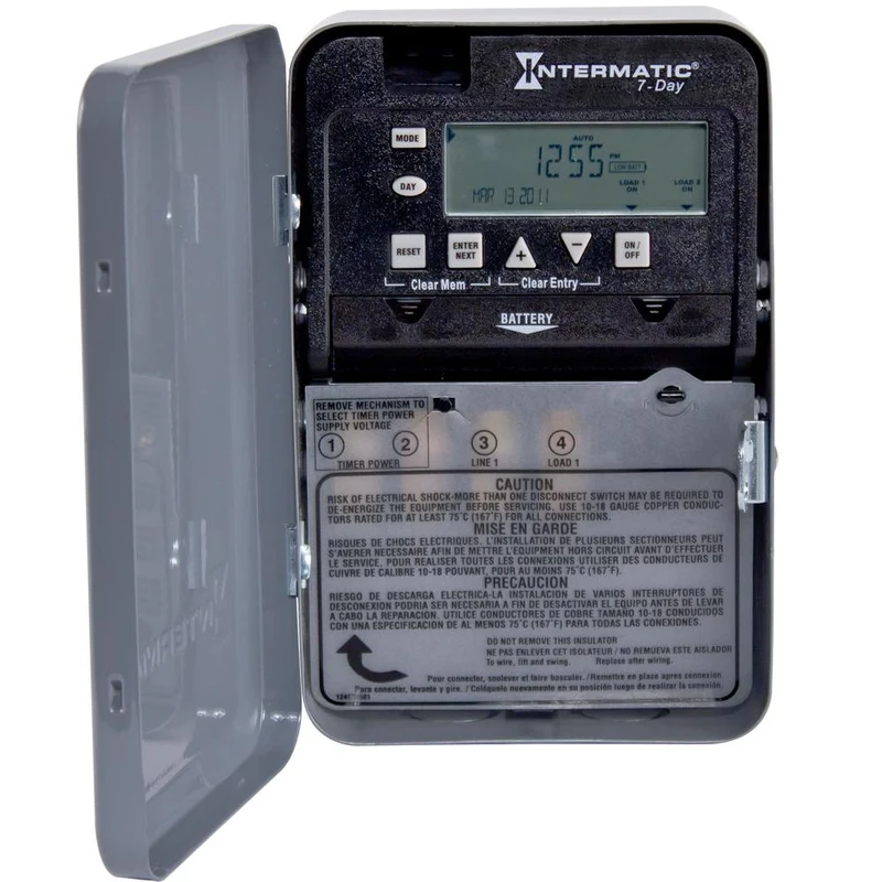 TIMER 7-DAY 14-ON/OFF 30A SPST 120-277V NEMA 1 GRAY