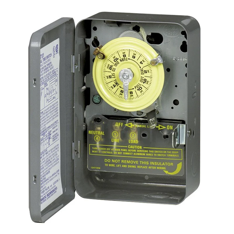 TIMER MECHANICAL 40A SPST 208-277V 24-HOUR NEMA-1 GRAY