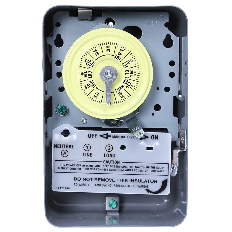 TIMER MECHANICAL 40A SPST 125V 24-HOUR NEMA-1 GRAY