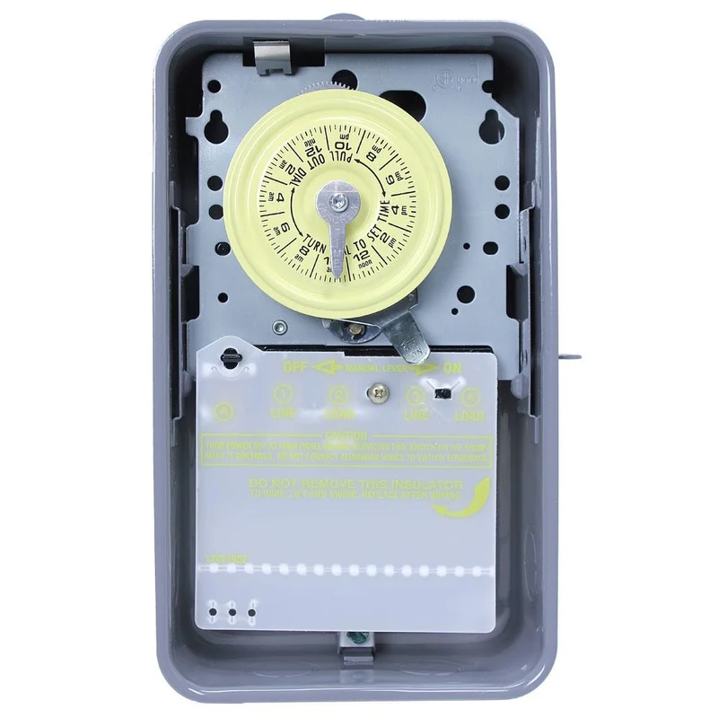 TIMER MECHANICAL 40A SPST 125V 24-HOUR STEEL 3R GRAY