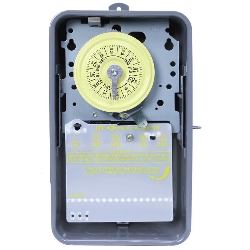 TIMER MECHANICAL 40A DPST 125V 24-HOUR STEEL 3R GRAY
