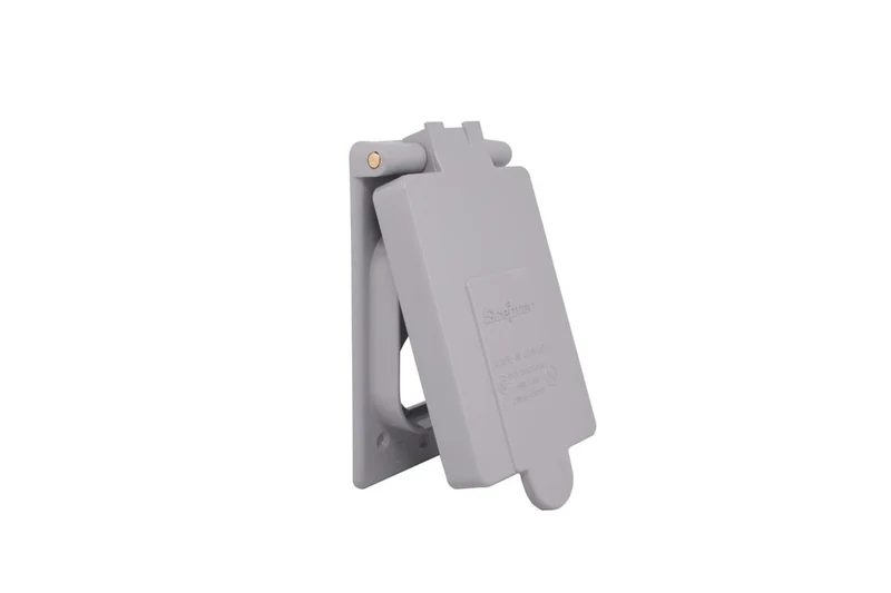 COVER PLATE PVC RIGID 1G WE.P. 1 RECEPTACLE 1 DOOR GREY
