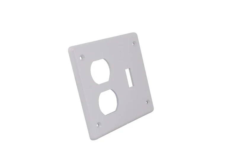 COVER PLATE PVC RIGID 2G 1 SWITCH & 1 RECEPTACLE DUPLEX