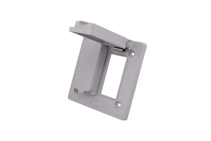 COVER PLATE PVC RIGID 2G WEATERPROOF 2 GFI RECEPTACLE