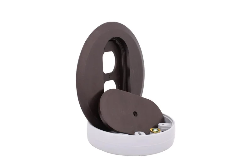 FLOOR BOX COVER NON-METALLIC CONDUIT 1 RECEPT. DUPLEX BRN
