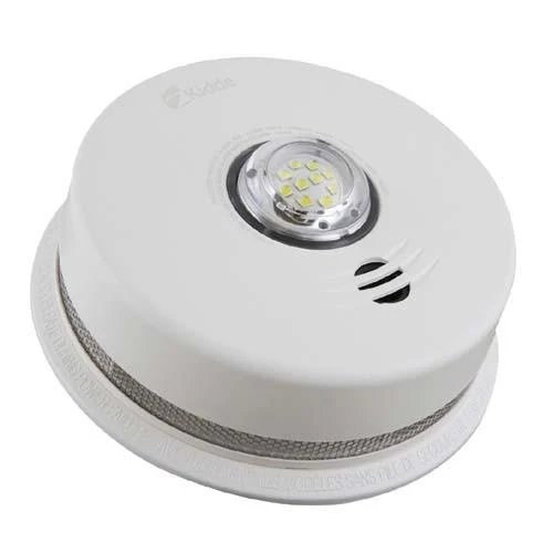 Smoke and Carbon Monoxide Alarm, Hardwired 120 V AC, LED Strobe