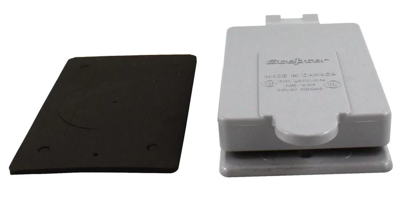COVER PLATE PVC RIGID 1G WEAT.PR.1 RECEPTACLE GFCI GREY