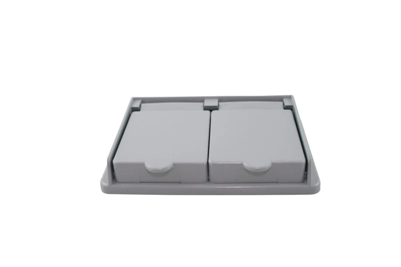 COVER PLATE PVC RIGID 1G WEATERPROOF 1 RECEPTACLE 2 D.GRS