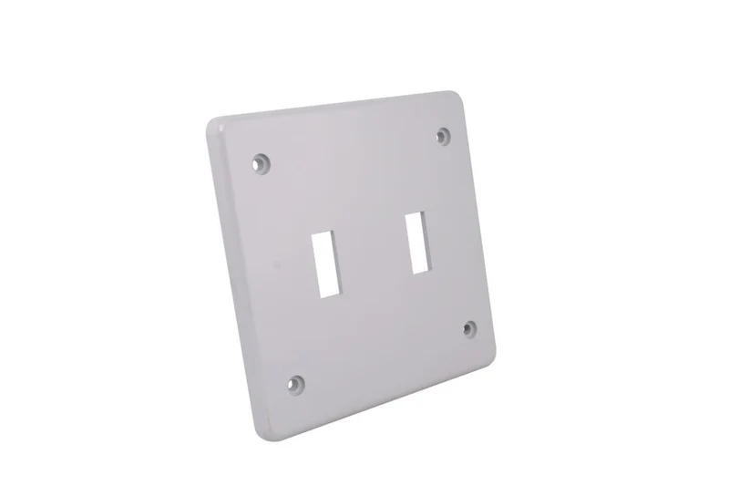 COVER PLATE PVC RIGID 2G FOR 2 SWITCHES