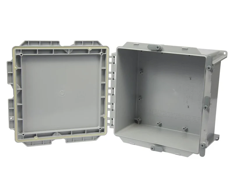 JUNCTION BOX PVC RIGID 12X12X6" WITH HINGED COVER