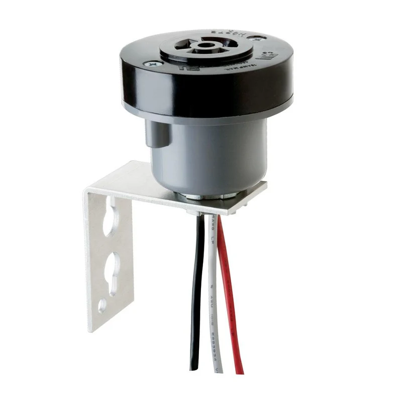 PHOTOCELL LOCKING RECEPTACLE 14" LEADS + MOUNTING BRACKET