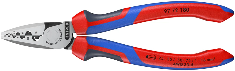 7 1/4" Crimping Pliers for Wire Ferrules