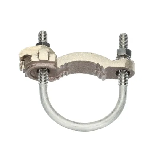 GROUND CLAMP 2-1/2" OUT. DIA. MAST #1/0-8 WIRE STEEL