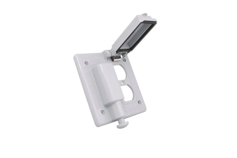 COVER PLATE PVC RIGID 2G WEATERPROOF 1 SWITCH 1 DUPLEX