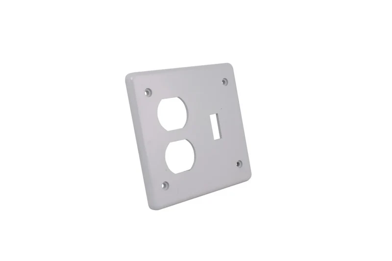 COVER PLATE PVC RIGID 2G SWITCH/RECEPTACLE DUPLEX