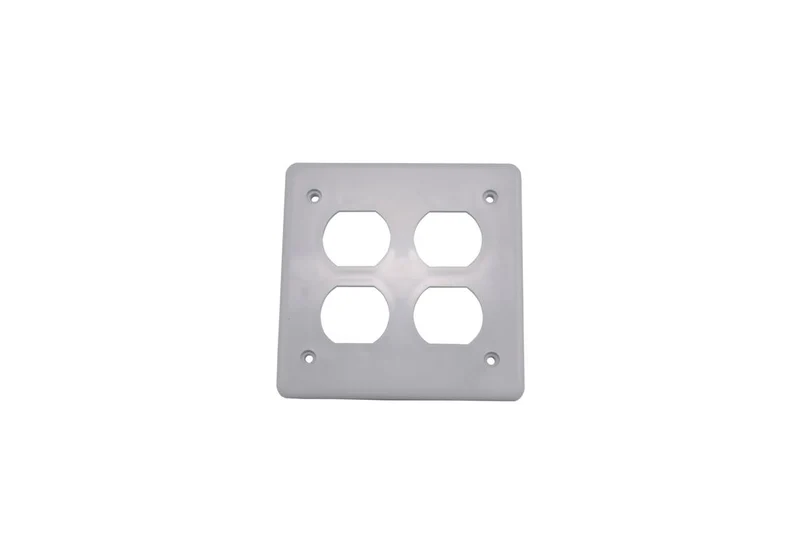 COVER PLATE PVC RIGID 2G DUPLEX RECEPTACLE