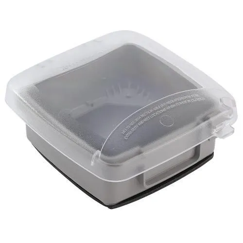 COVER WEATHERPROOF 2G VERTICAL 2.25" CLEAR
