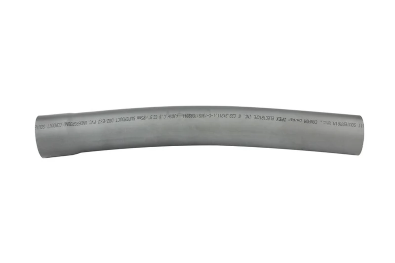 ELBOW PVC TYPE II 22-1/2 DEGREES 3"X36" LONG RADIUS GREY