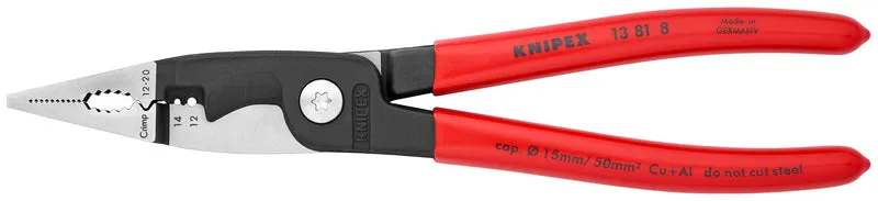 8" 6-in-1 Electrical Installation Pliers 12 and 14 AWG