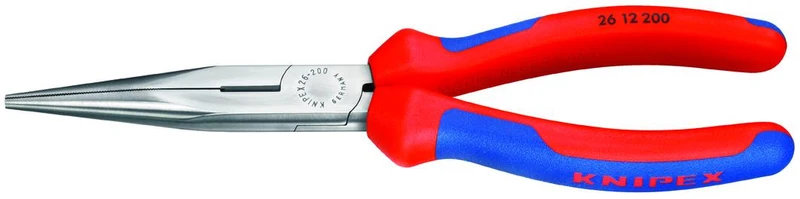 PLIERS LONG NOSE WITH CUTTER-COMFORT GRIP 8"