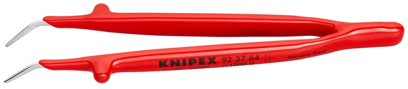 6" Stainless Steel GrippingTweezers--30°Angled-1000V Insulated